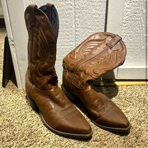 Men's Brown Leather Cowboy Boots